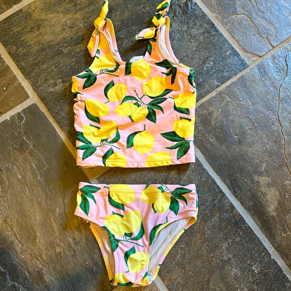Shade critters 3t lemon print swimsuit 2 piece